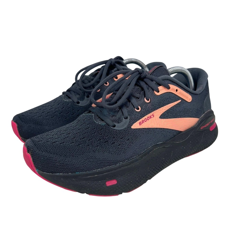 Brooks Ghost Max Womens Running Shoes Black Pink 1203951B049 Size 10 Medium B